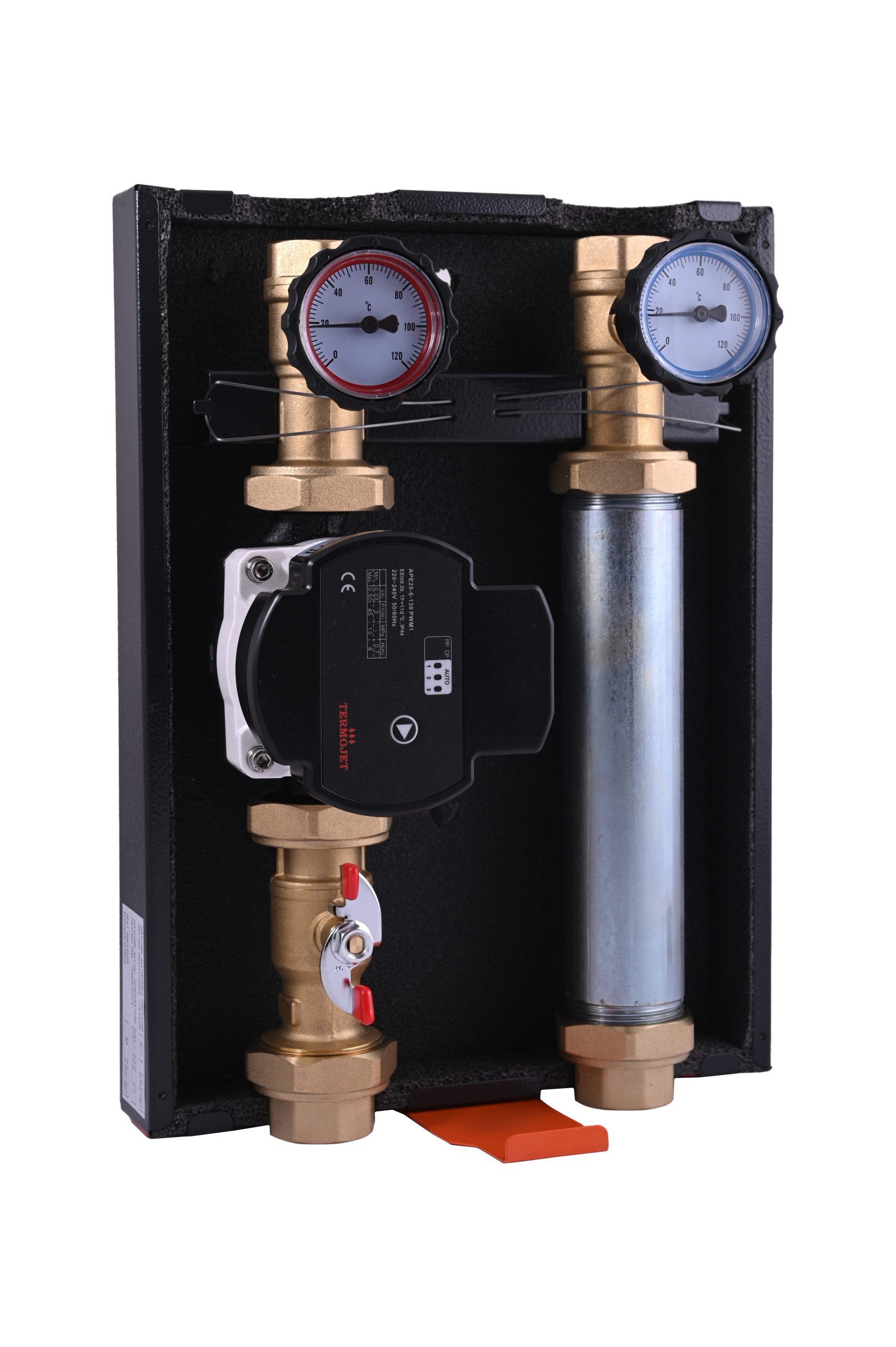 Grupa pompowa Termojet bez mieszacza 1" GW w obudowie termoizolacyjnej bez pompy GP-47 (wersja lewa)