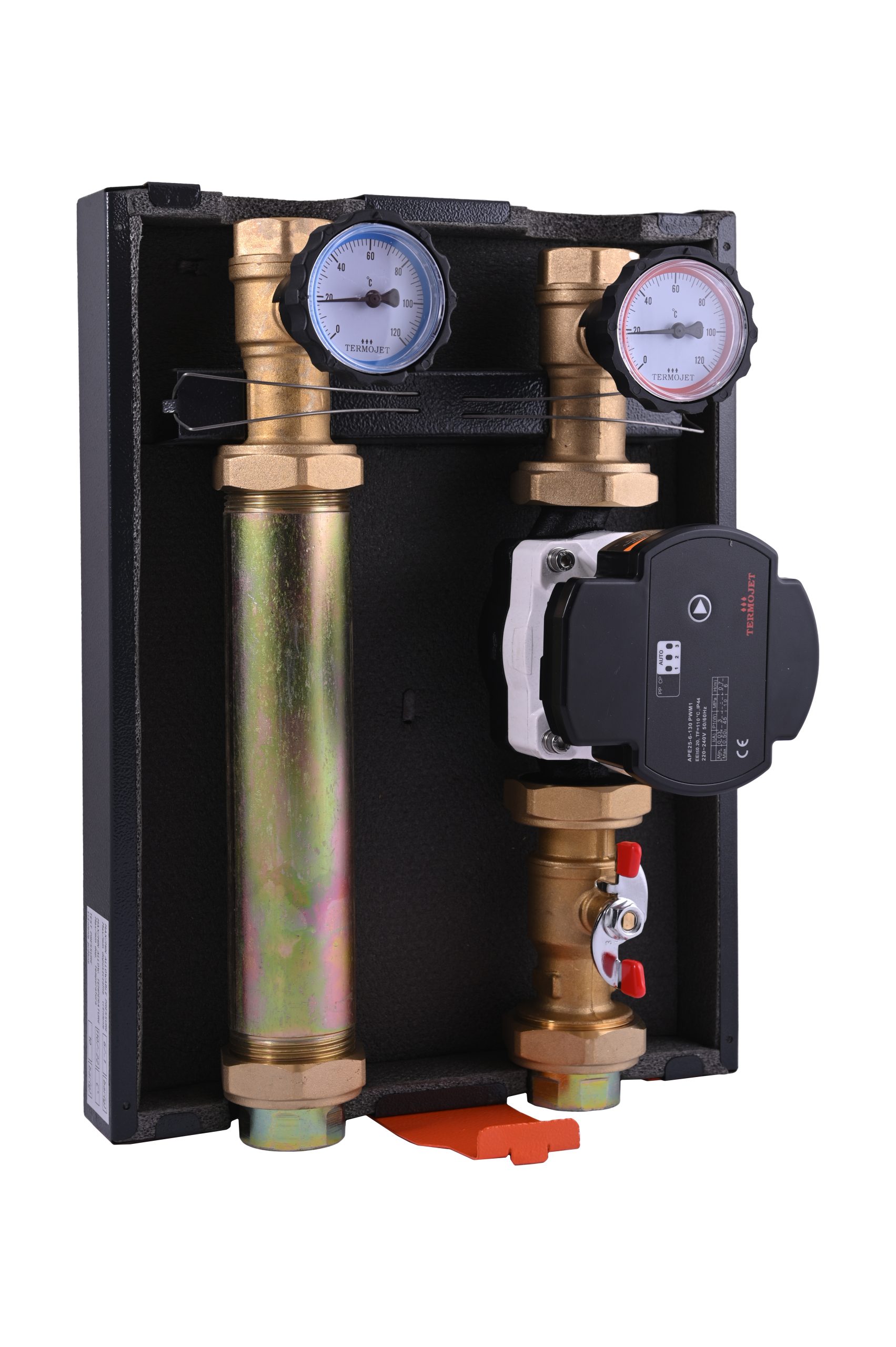Grupa pompowa Termojet bez mieszacza 1" GW w obudowie termoizolacyjnej bez pompy GP-47 (wersja prawa)