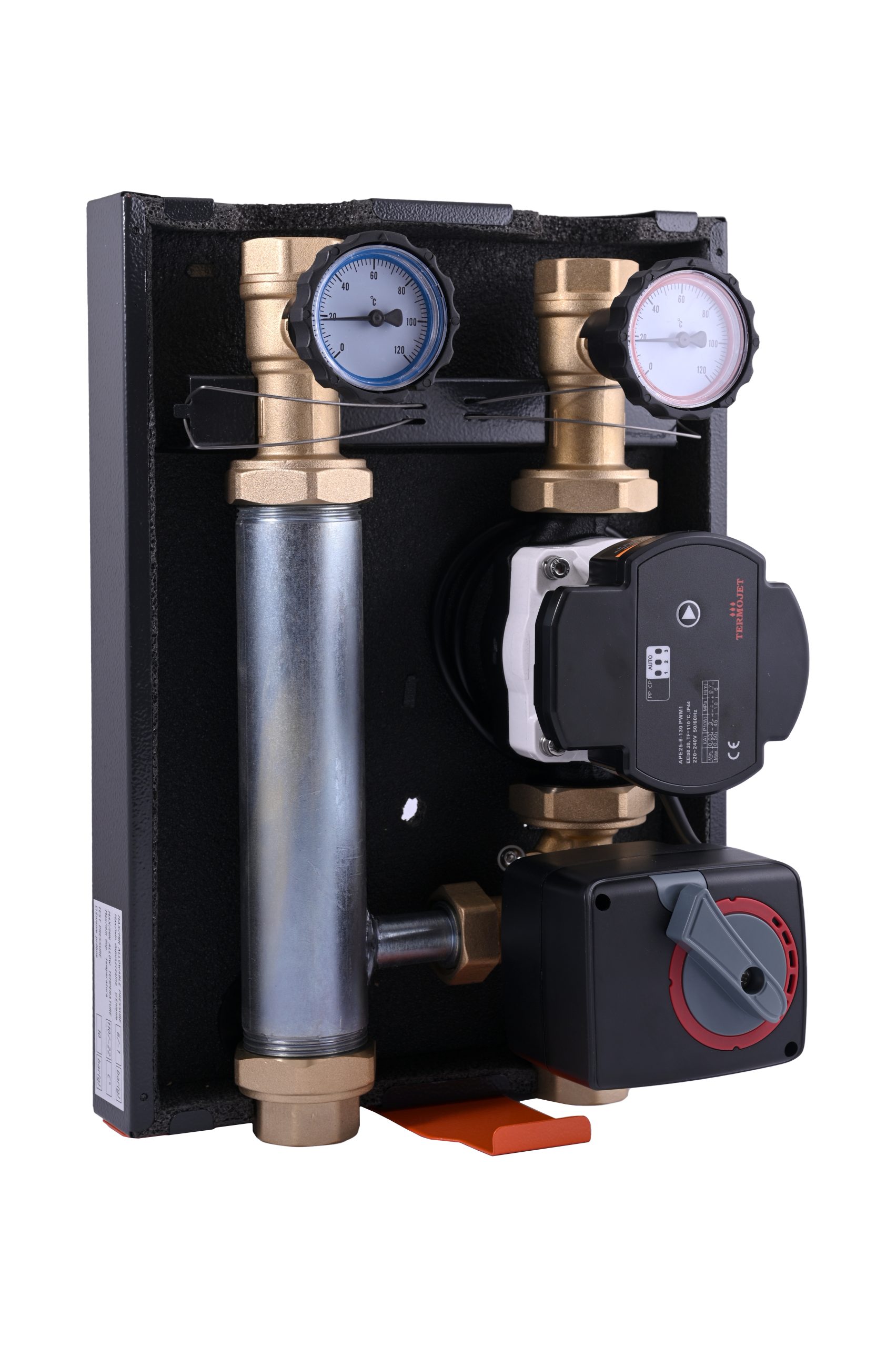 Grupa pompowa Termojet z mieszaczem 1" GW w obudowie termoizolacyjnej bez pompy GP-48 (wersja prawa)