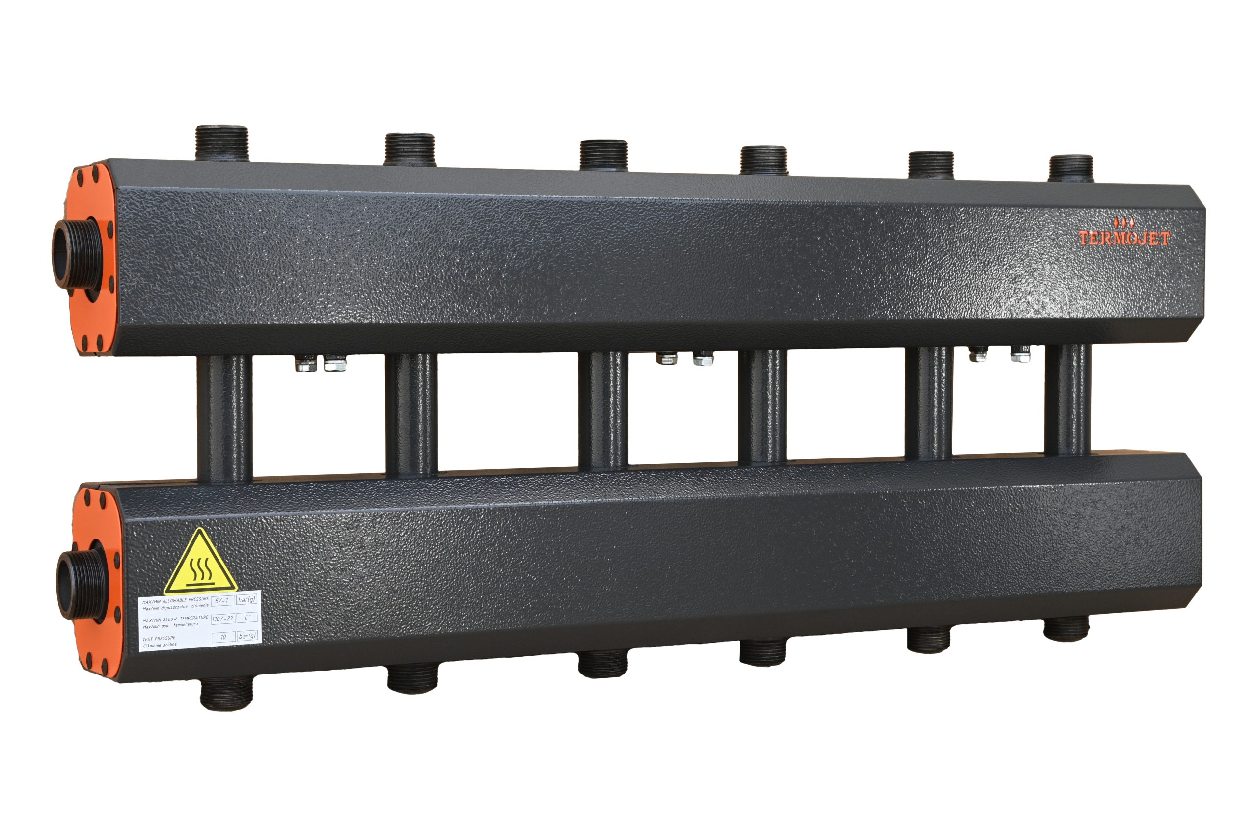 Kolektor Termojet w obudowie termoizolacyjnej 6+1 góra+dół K62GD125.200