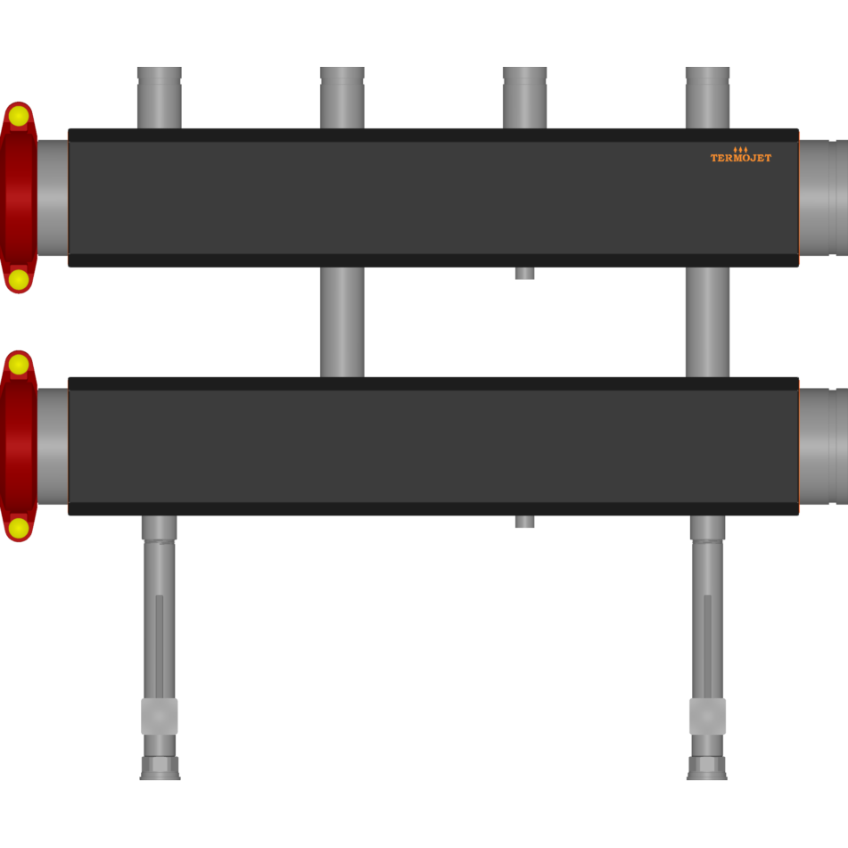 Kolektor Termojet w obudowie termoizolacyjnej z zestawem elastycznych złączek 6"(150-159mm) KM-271